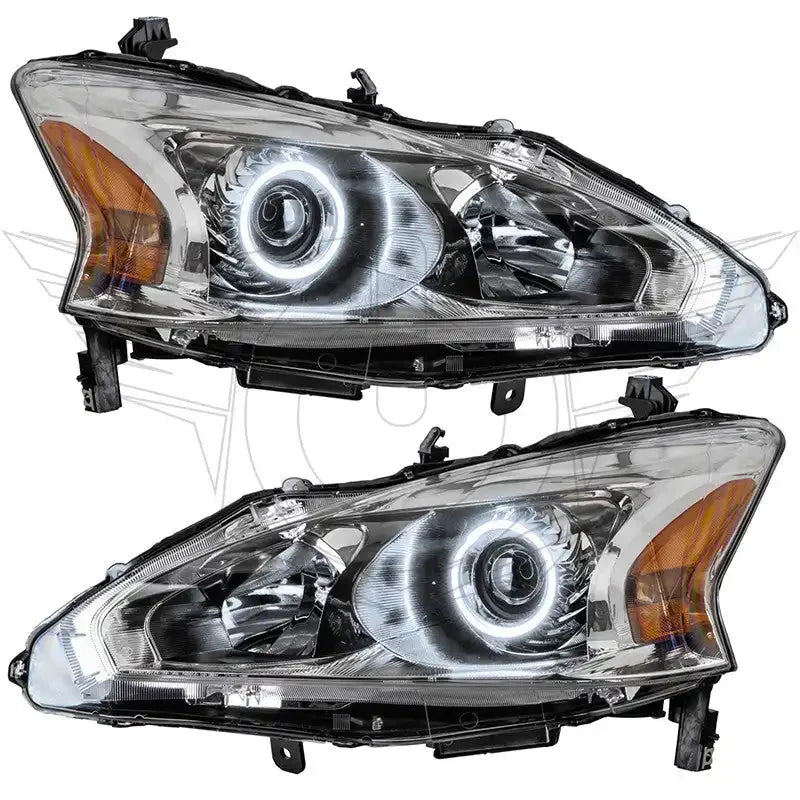 ORACLE Lighting 2013-2015 Nissan Altima Sedan Pre-Assembled Halo Headlights - (Halogen) by ORACLE Lighting