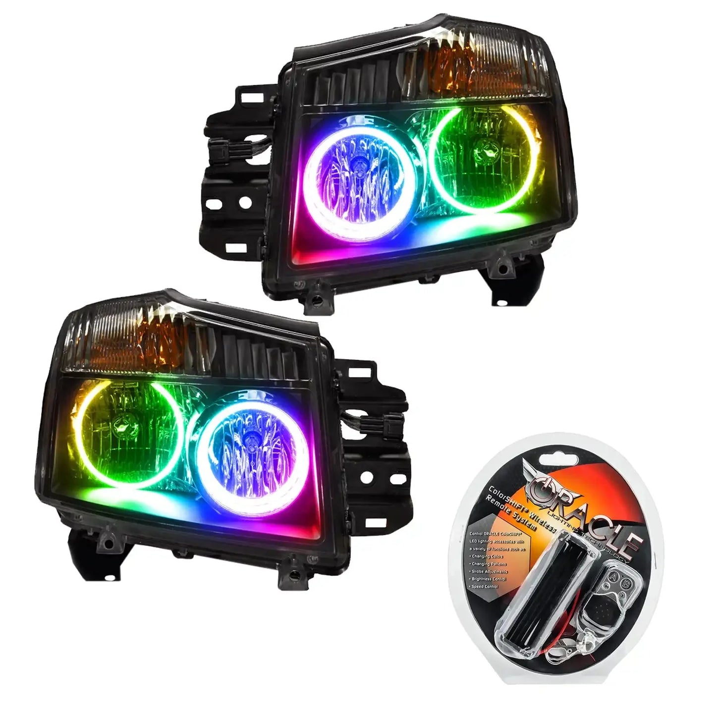 ORACLE Lighting 2008-2015 Nissan Titan Pre-Assembled Halo Headlights by ORACLE Lighting