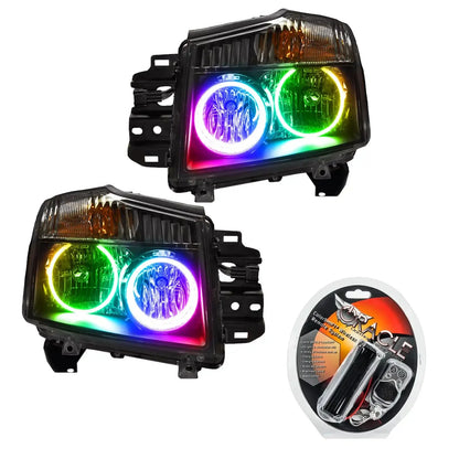 ORACLE Lighting 2008-2015 Nissan Titan Pre-Assembled Halo Headlights by ORACLE Lighting
