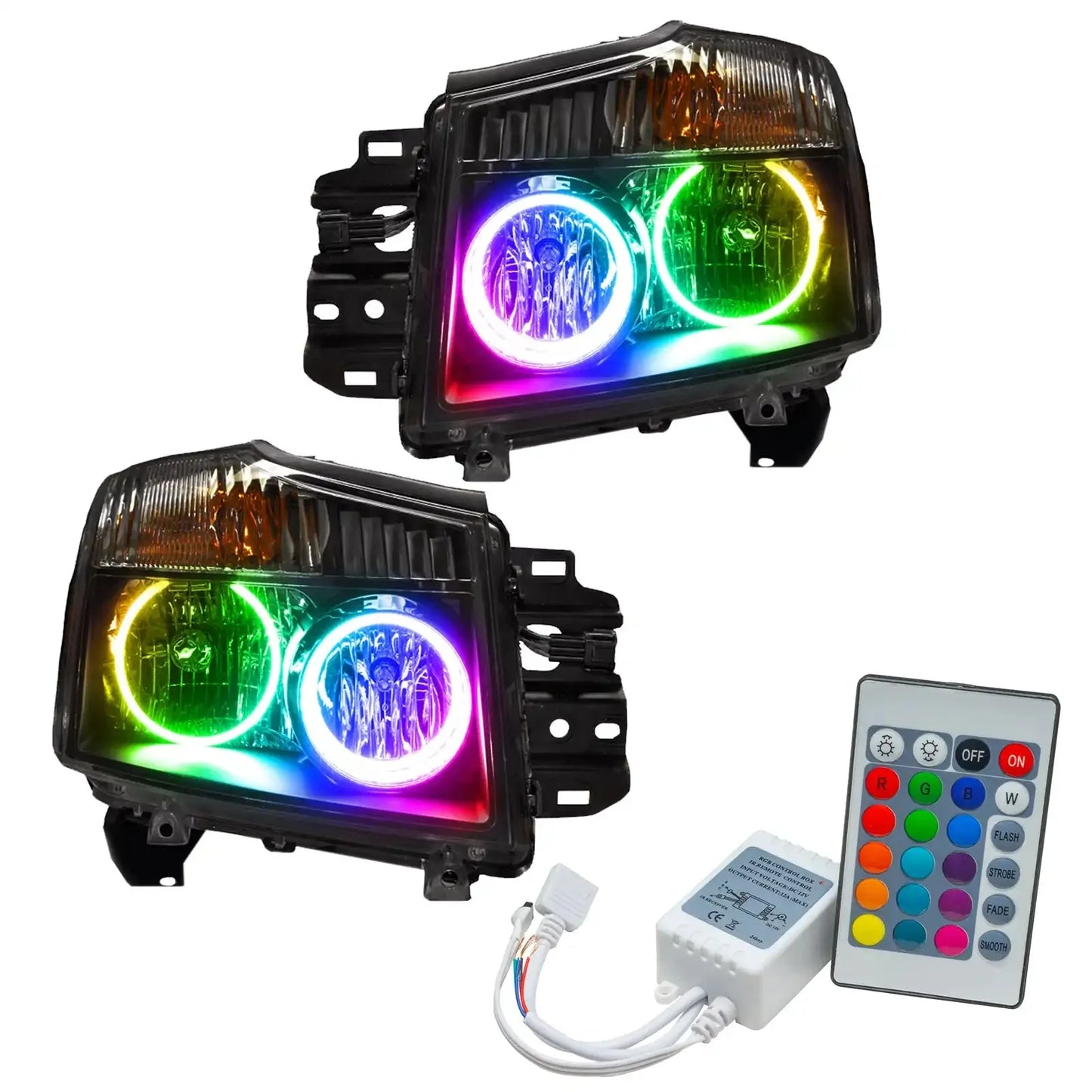 ORACLE Lighting 2008-2015 Nissan Titan Pre-Assembled Halo Headlights by ORACLE Lighting