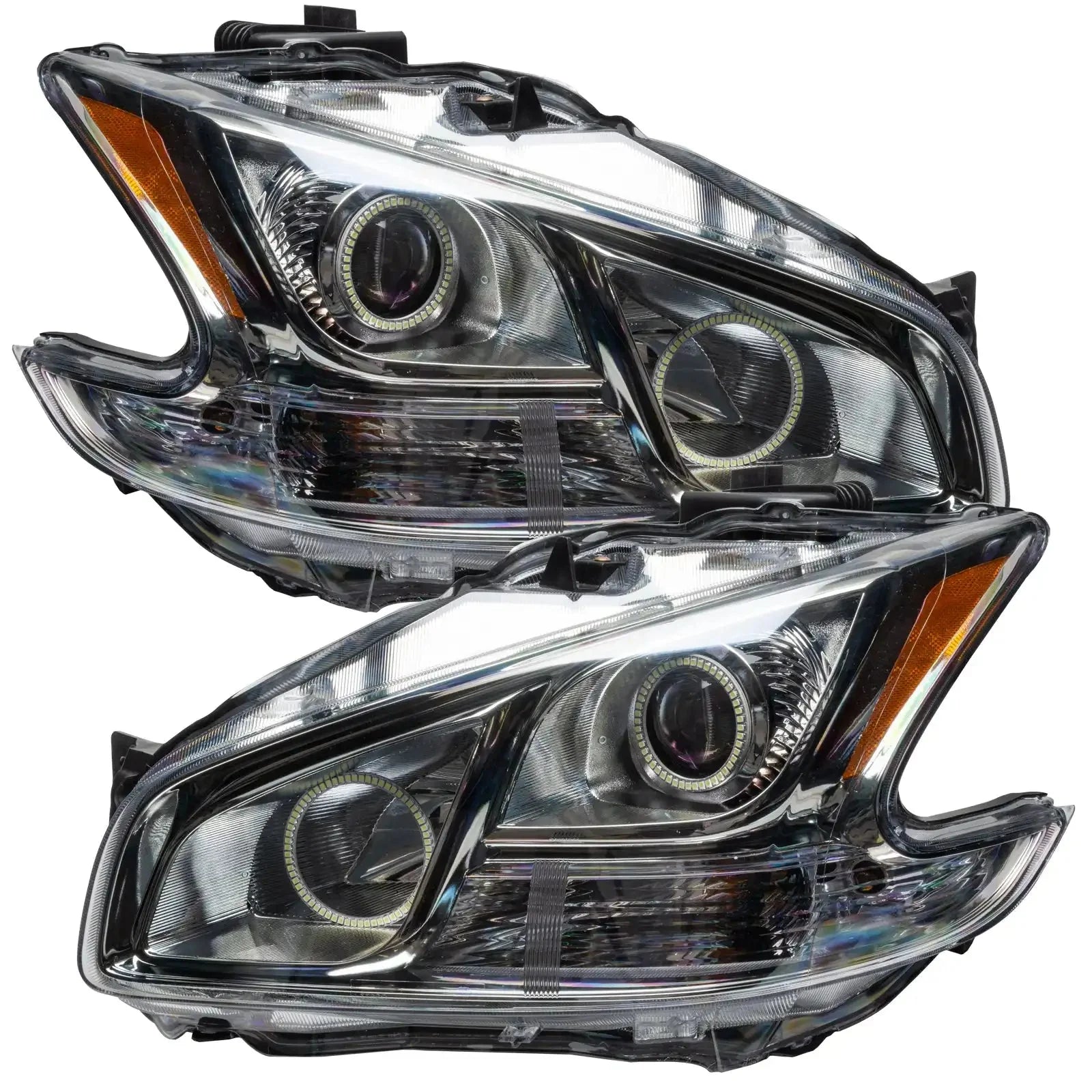 ORACLE Lighting 2009-2014 Nissan Maxima Pre-Assembled Halo Headlights-Non HID-CHROME Housing by ORACLE Lighting