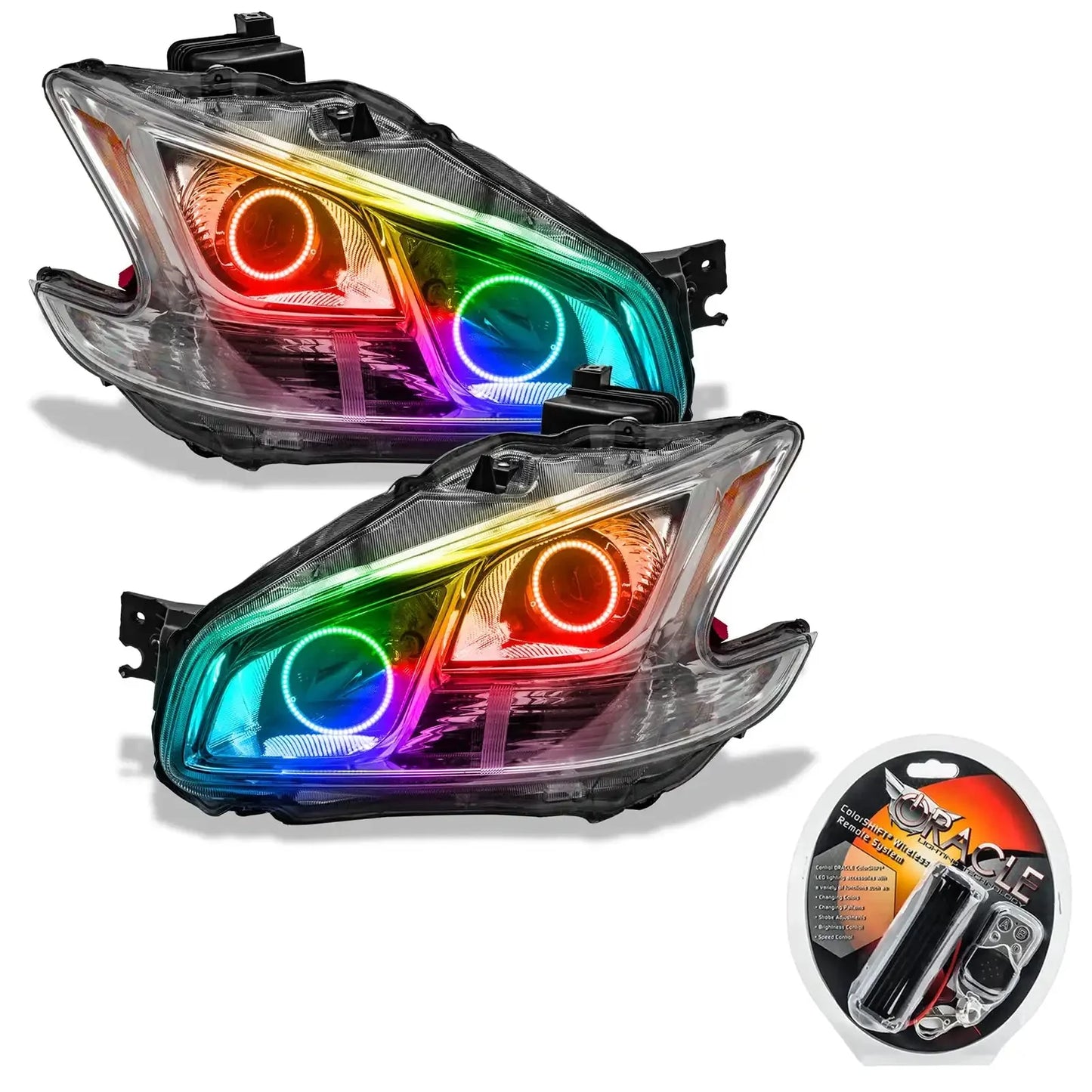 ORACLE Lighting 2009-2014 Nissan Maxima Pre-Assembled Halo Headlights-Non HID-CHROME Housing by ORACLE Lighting