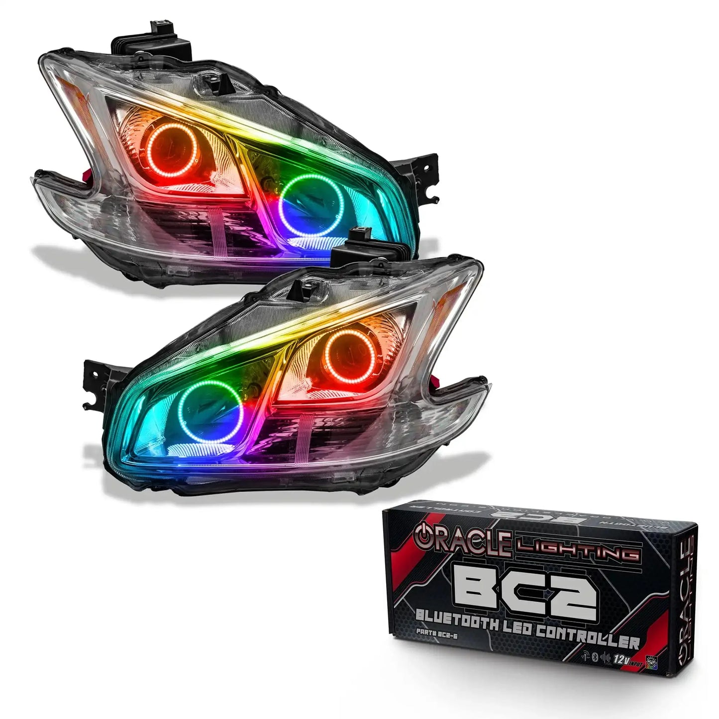 ORACLE Lighting 2009-2014 Nissan Maxima Pre-Assembled Halo Headlights-Non HID-CHROME Housing by ORACLE Lighting
