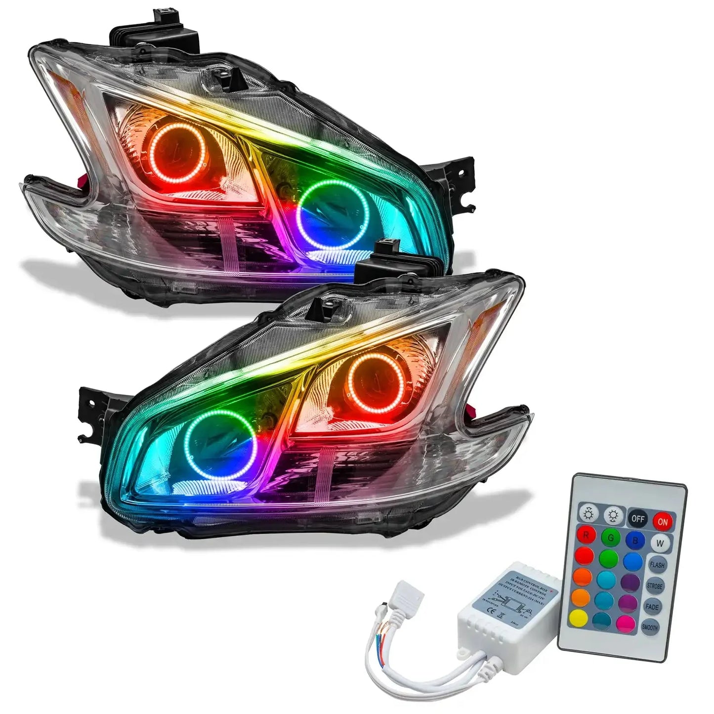 ORACLE Lighting 2009-2014 Nissan Maxima Pre-Assembled Halo Headlights-Non HID-CHROME Housing by ORACLE Lighting