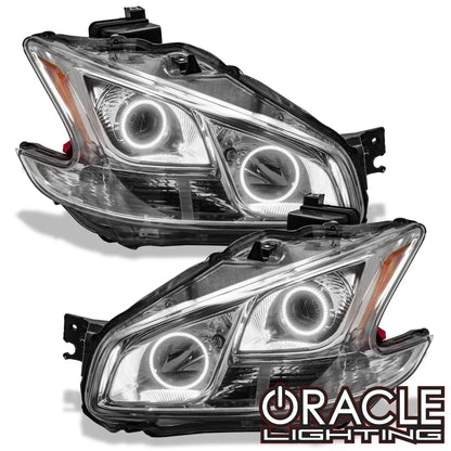 ORACLE Lighting 2009-2014 Nissan Maxima Pre-Assembled Halo Headlights-Non HID-CHROME Housing by ORACLE Lighting