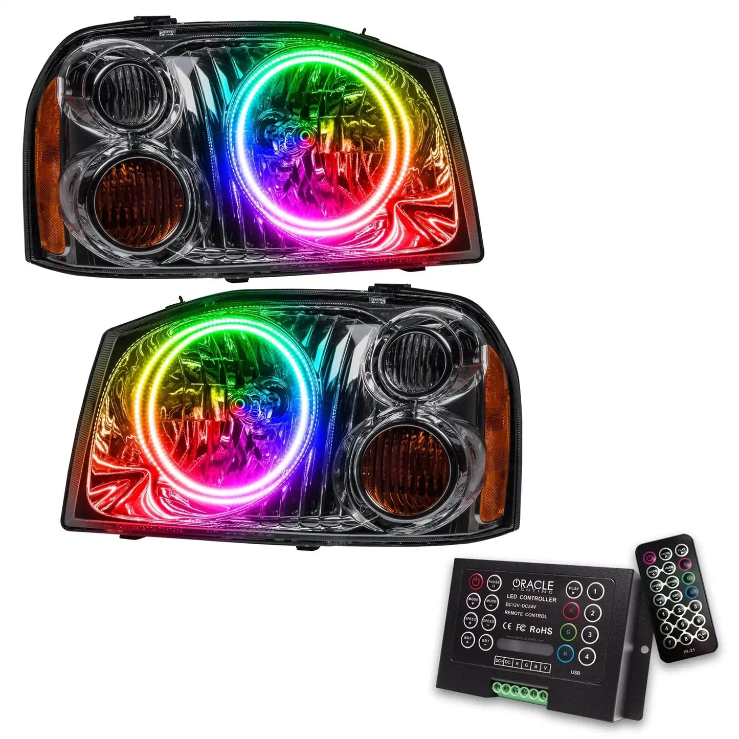 ORACLE Lighting 2001-2004 Nissan Frontier Pre-Assembled Halo Headlights by ORACLE Lighting