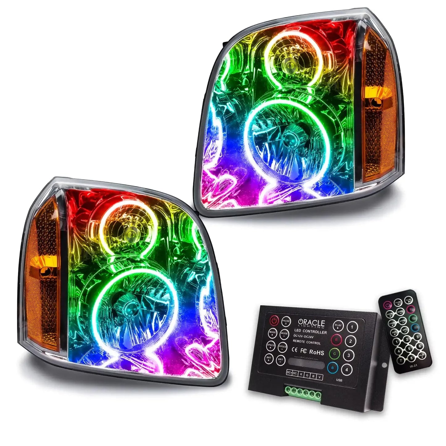ORACLE Lighting 2007-2014 GMC Yukon Pre-Assembled Halo Headlights by ORACLE Lighting