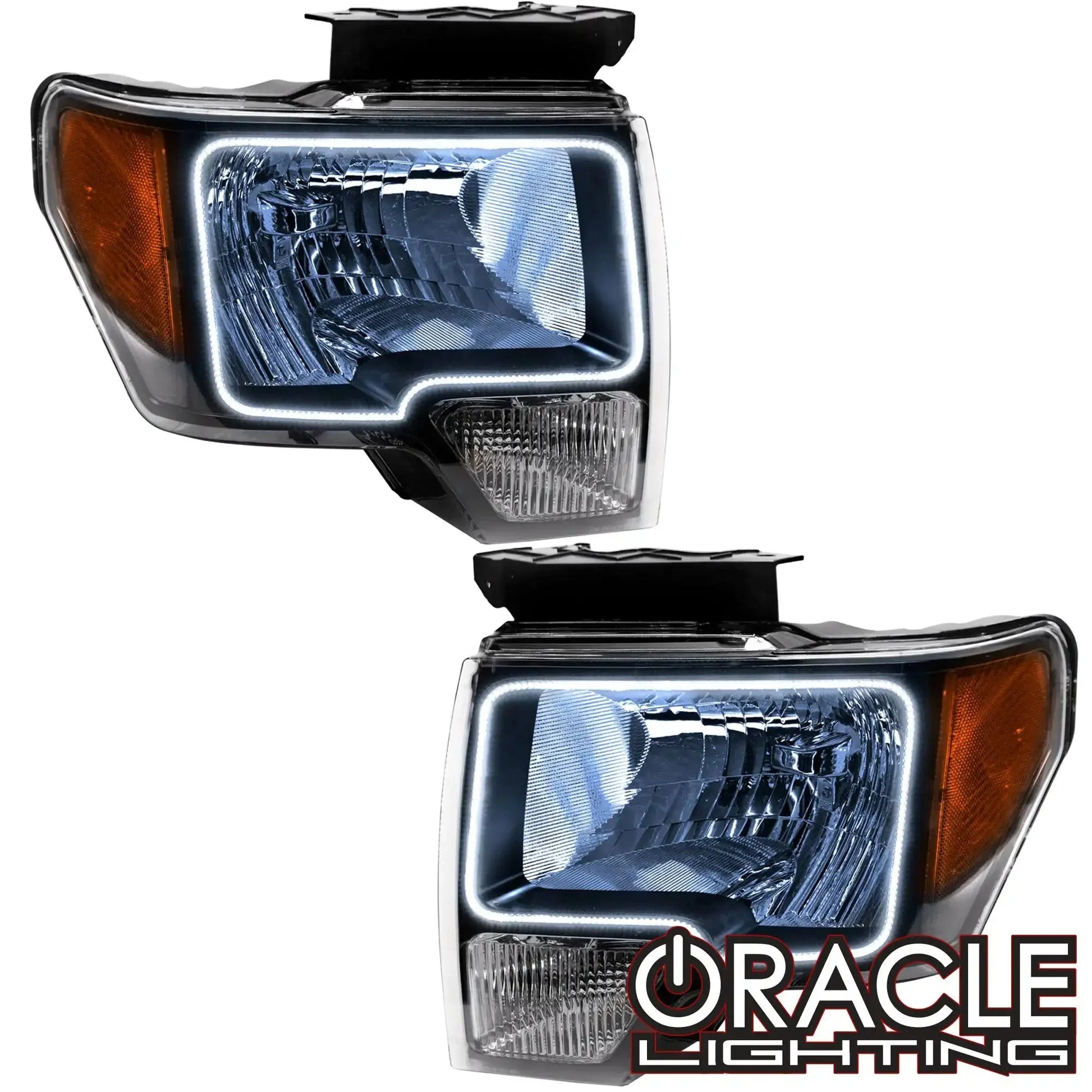 ORACLE Lighting 2009-2014 Ford F-150 Pre-Assembled Halo Headlights - Non HID - Chrome Housing by ORACLE Lighting