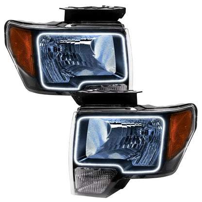 ORACLE Lighting 2009-2014 Ford F-150 Pre-Assembled Halo Headlights - Black Housing by ORACLE Lighting