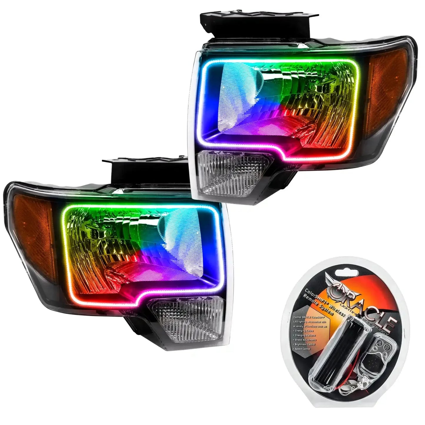 ORACLE Lighting 2009-2014 Ford F-150 Pre-Assembled Halo Headlights - Black Housing by ORACLE Lighting