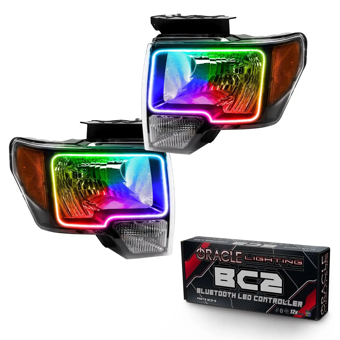 ORACLE Lighting 2009-2014 Ford F-150 Pre-Assembled Halo Headlights - Black Housing by ORACLE Lighting