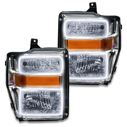 ORACLE Lighting 2008-2010 Ford F-250/F-350 Super Duty Pre-Assembled Halo Headlights - Chrome Housing by ORACLE Lighting
