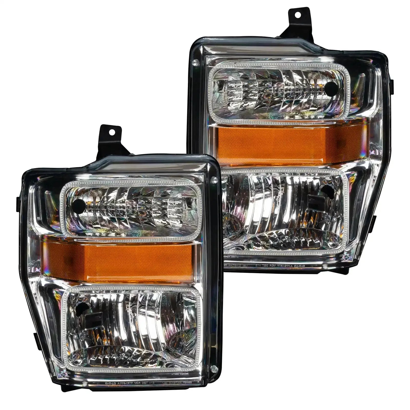 ORACLE Lighting 2008-2010 Ford F-250/F-350 Super Duty Pre-Assembled Halo Headlights - Chrome Housing by ORACLE Lighting
