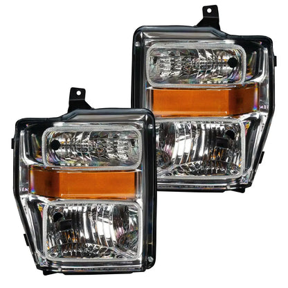 ORACLE Lighting 2008-2010 Ford F-250/F-350 Super Duty Pre-Assembled Halo Headlights - Chrome Housing by ORACLE Lighting