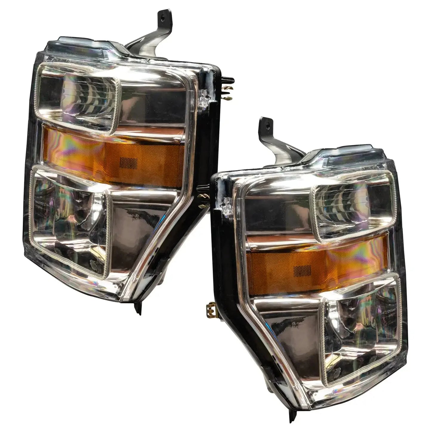 ORACLE Lighting 2008-2010 Ford F-250/F-350 Super Duty Pre-Assembled Halo Headlights - Chrome Housing by ORACLE Lighting