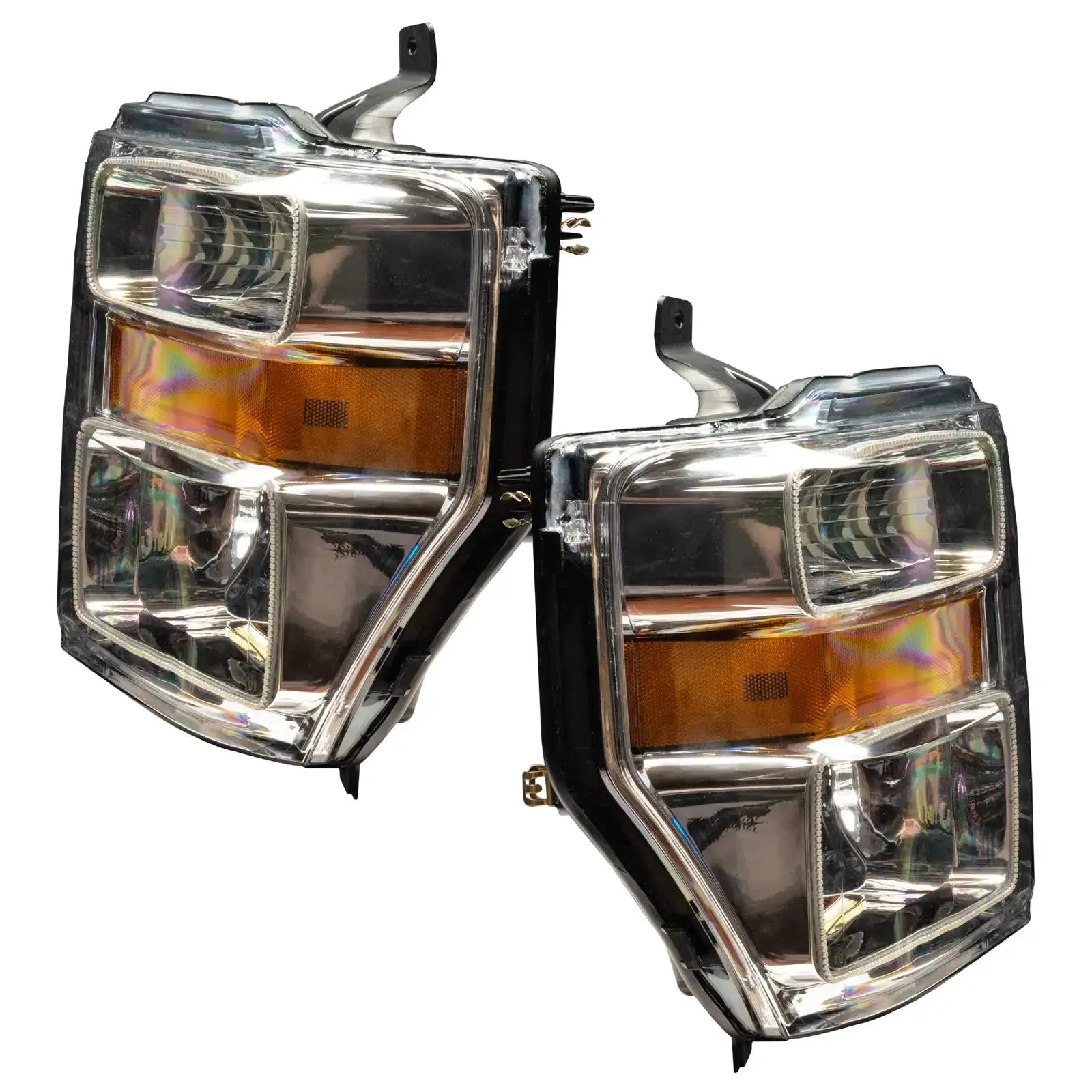 ORACLE Lighting 2008-2010 Ford F-250/F-350 Super Duty Pre-Assembled Halo Headlights - Chrome Housing by ORACLE Lighting