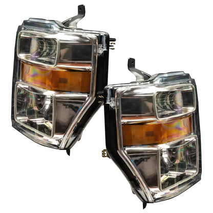 ORACLE Lighting 2008-2010 Ford F-250/F-350 Super Duty Pre-Assembled Halo Headlights - Chrome Housing by ORACLE Lighting