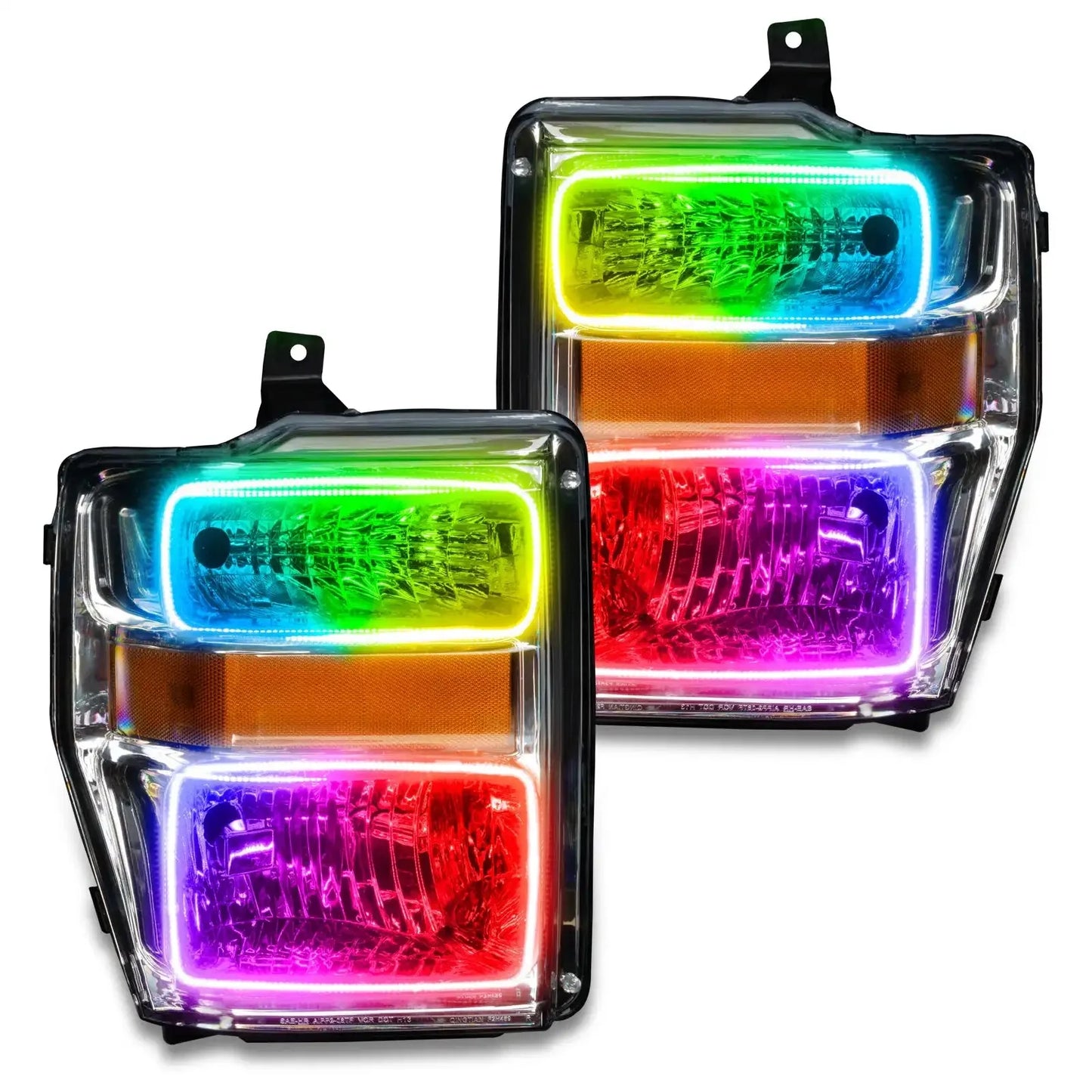 ORACLE Lighting 2008-2010 Ford F-250/F-350 Super Duty Pre-Assembled Halo Headlights - Chrome Housing by ORACLE Lighting
