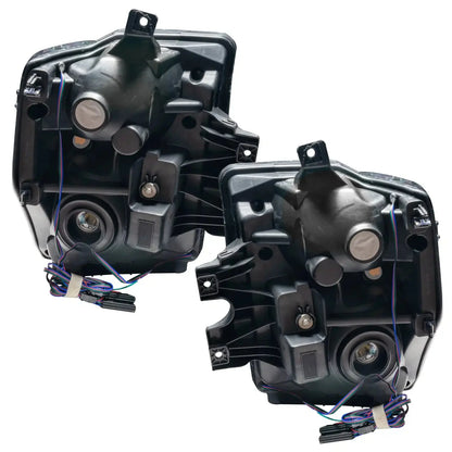 ORACLE Lighting 2008-2010 Ford F-250/F-350 Super Duty Pre-Assembled Halo Headlights - Black by ORACLE Lighting