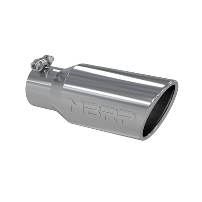Tip. 4in. O.D. Angled Rolled End 2 3/4in. inlet 10in. length. T304 Stainless. by MBRP Exhaust