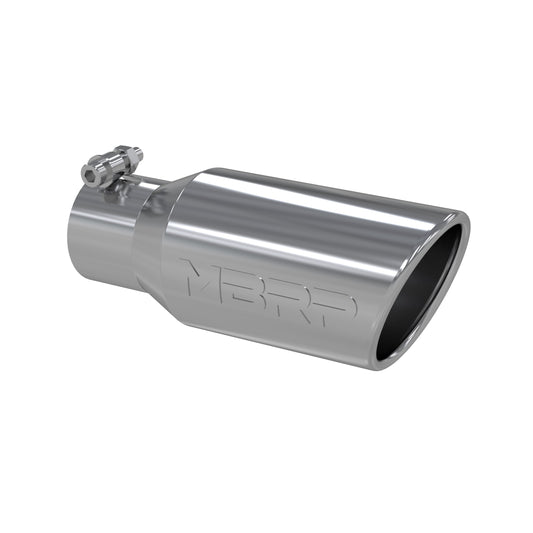 Tip. 4in. O.D. Angled Rolled End 2 3/4in. inlet 10in. length. T304 Stainless. by MBRP Exhaust
