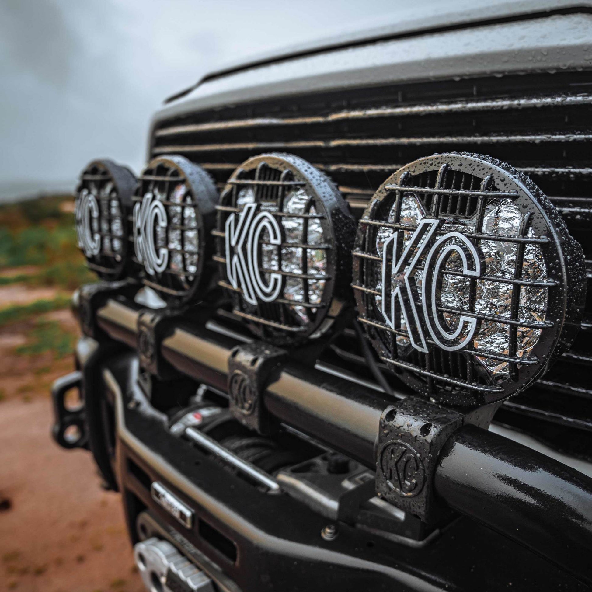 SlimLite 8" LED - Stone Guard - Black by KC HiLiTES