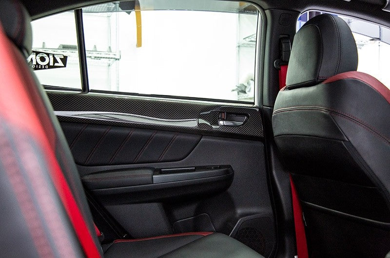 OLM LE Dry Carbon Fiber Rear Door Trim Upper Panels - 2015-2021 Subaru WRX / STI by OLM
