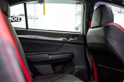 OLM LE Dry Carbon Fiber Rear Door Trim Upper Panels - 2015-2021 Subaru WRX / STI by OLM