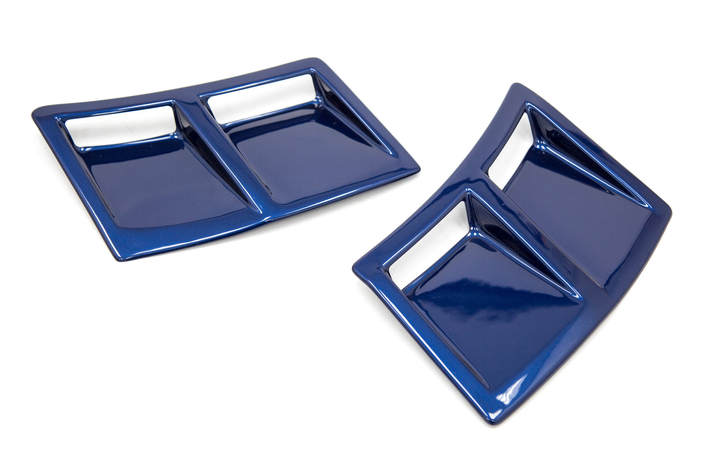 OLM S207 Style Paint Matched Rear Bumper Vent Inserts - Galaxy Blue Pearl - 2015-2021 Subaru WRX / STI by OLM