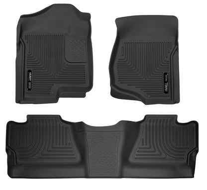 Weatherbeater - Front & 2nd Seat Floor Liners (Footwell Coverage) by Husky Liners