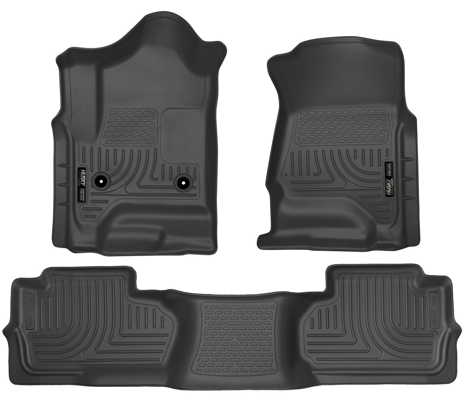 Weatherbeater - Front & 2nd Seat Floor Liners (Footwell Coverage) by Husky Liners