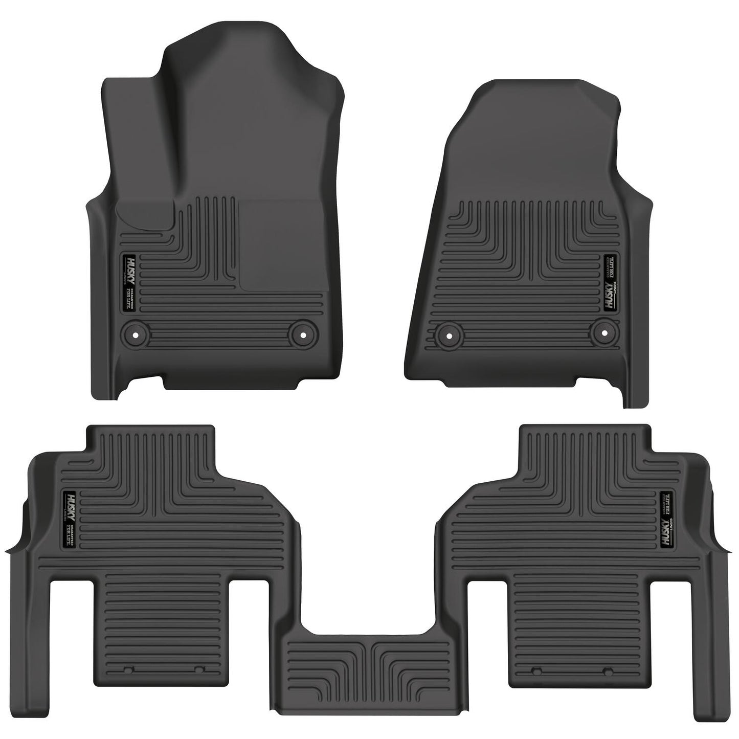 Weatherbeater - Front & 2nd Seat Floor Liners (Footwell Coverage) by Husky Liners