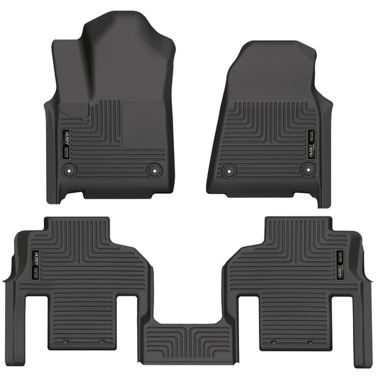Weatherbeater - Front & 2nd Seat Floor Liners (Footwell Coverage) by Husky Liners