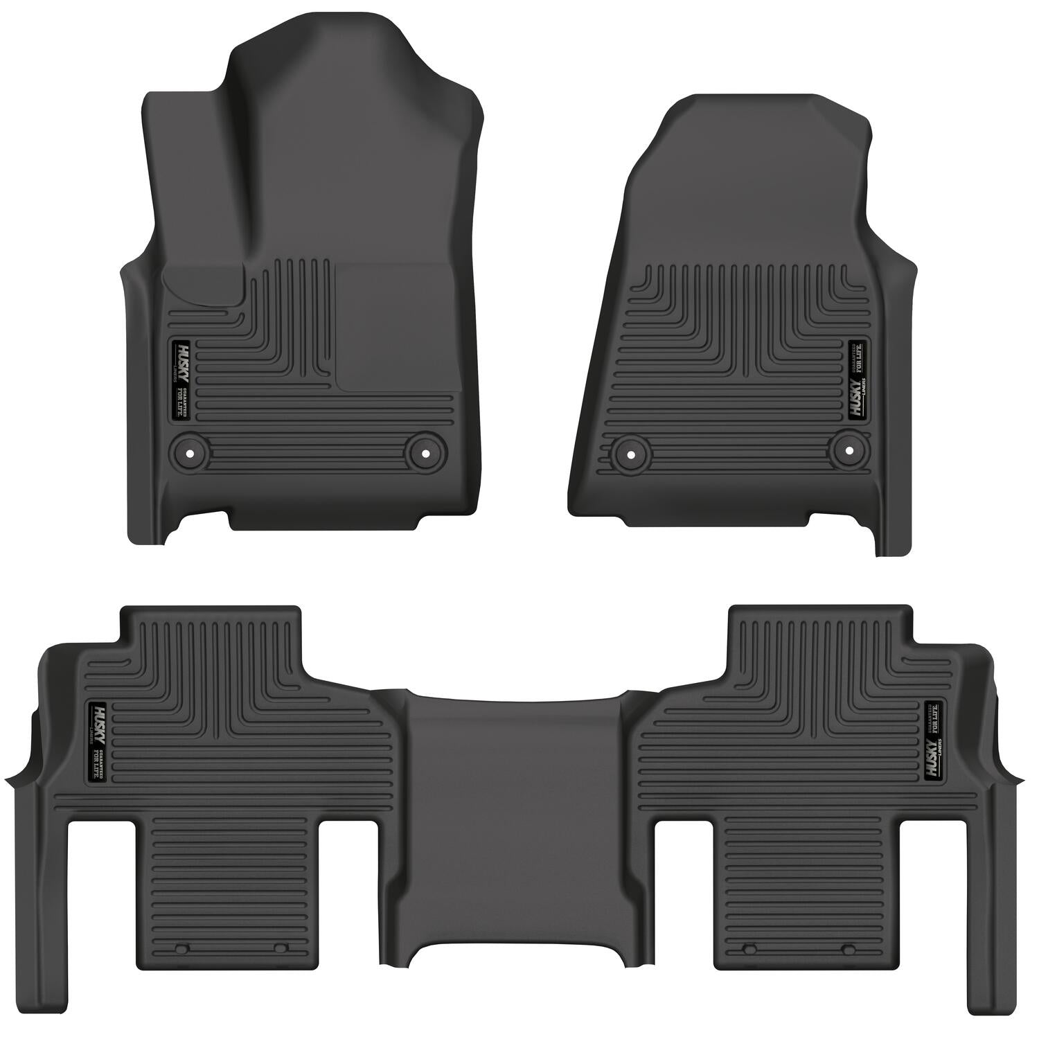 Weatherbeater - Front & 2nd Seat Floor Liners (Footwell Coverage) by Husky Liners