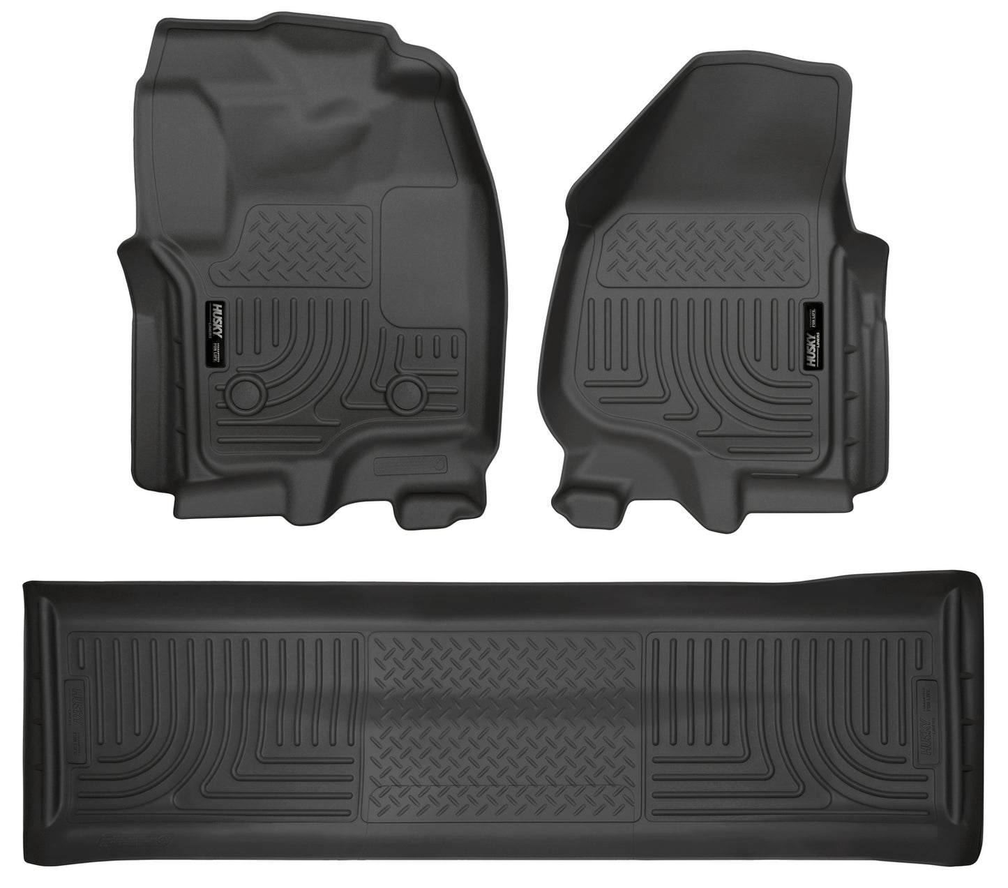 Weatherbeater - Front & 2nd Seat Floor Liners (Footwell Coverage) by Husky Liners