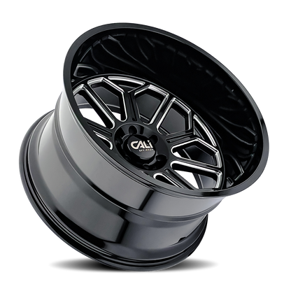 CALI OFF-ROAD AUBURN 9117 GLOSS BLACK MILLED 24X14 6-139.7 -76MM 106MM by Cali Offroad