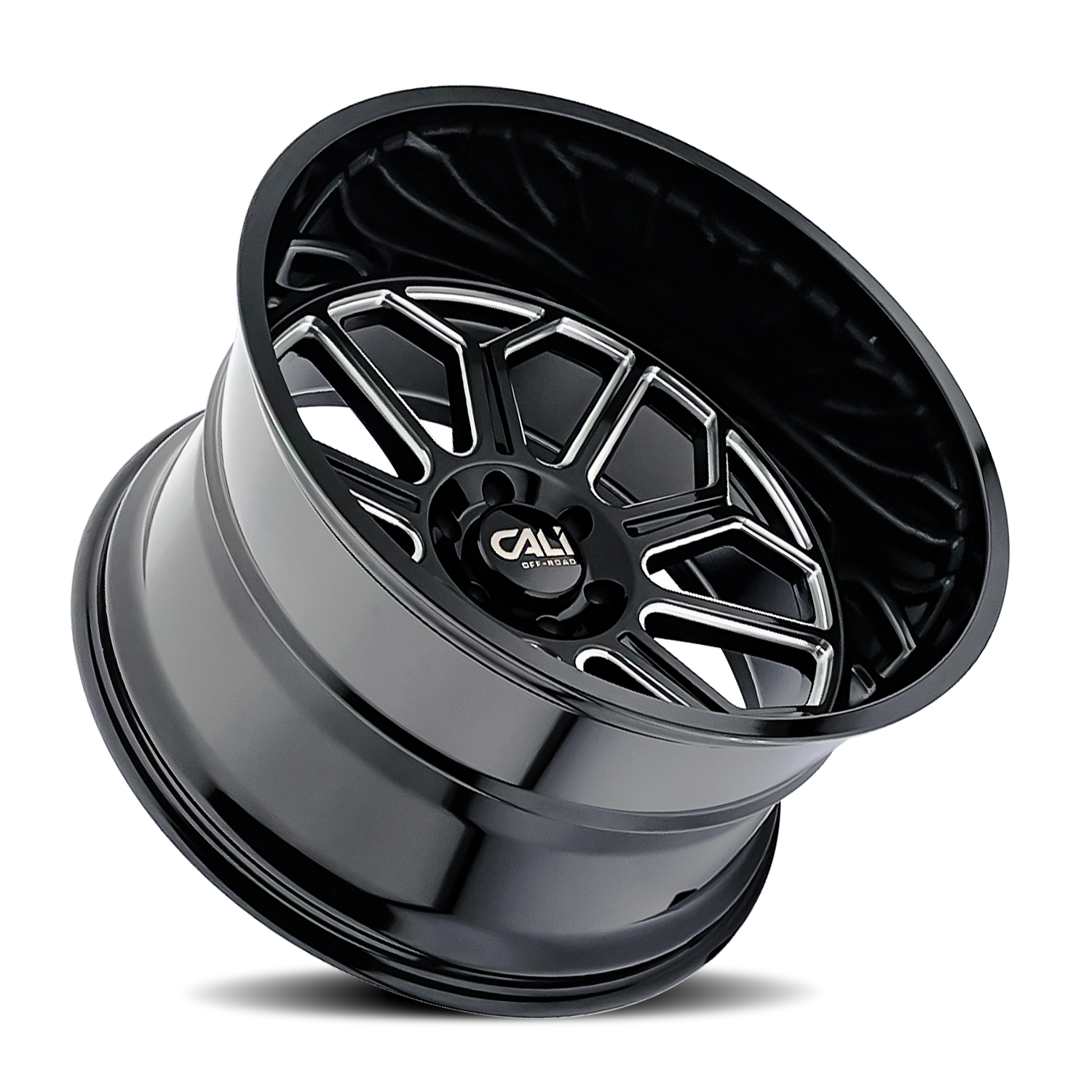 CALI OFF-ROAD AUBURN 9117 GLOSS BLACK MILLED 24X14 6-139.7 -76MM 106MM by Cali Offroad