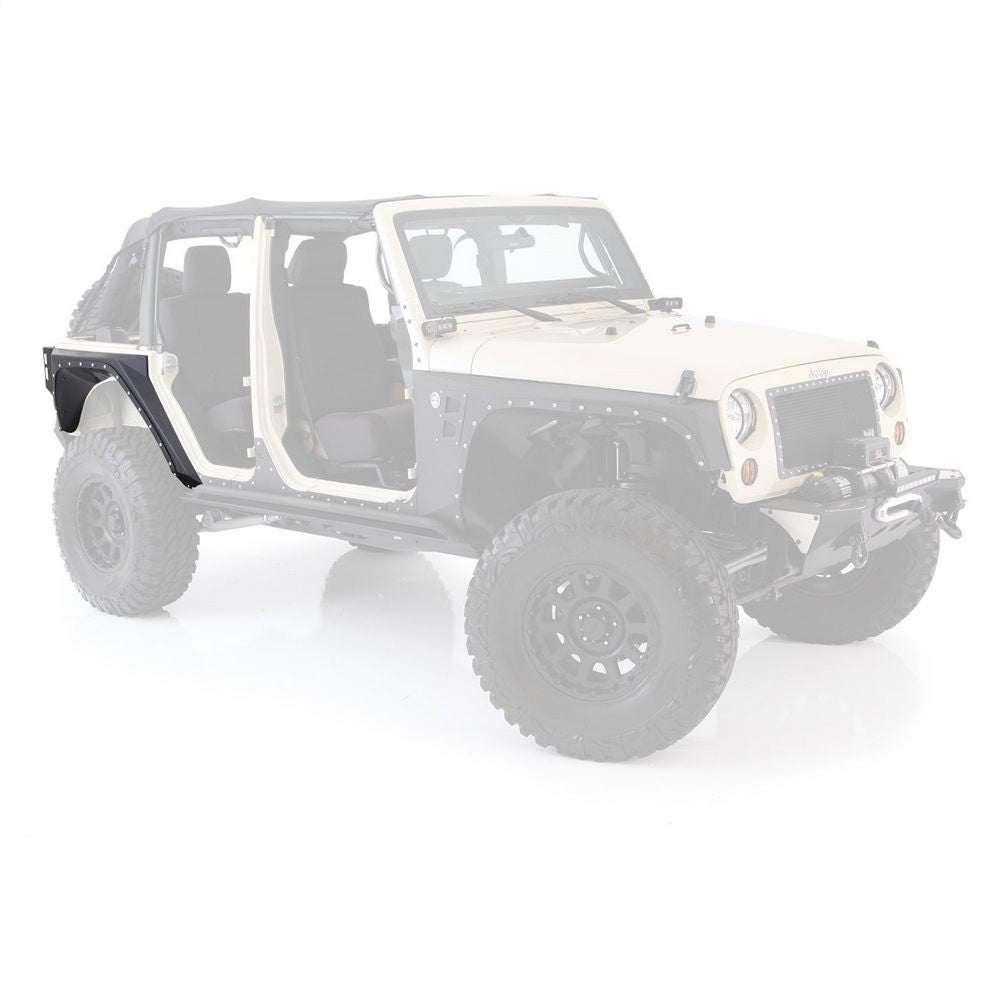 XRC Rear Armor Corner Guards - Textured Black (07-18 JKU) by Smittybilt