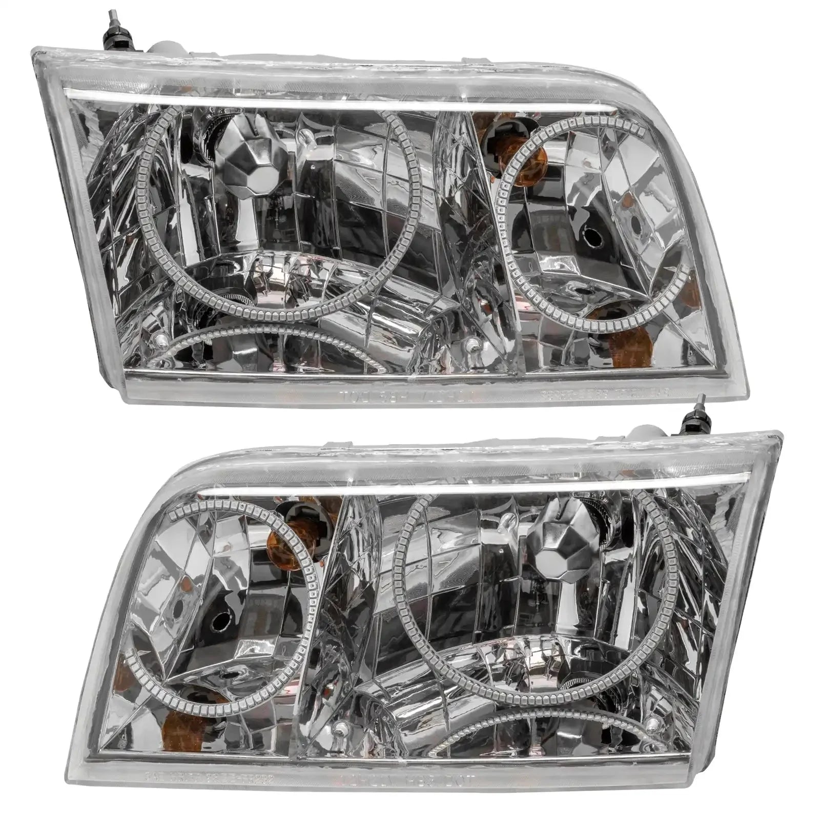 ORACLE Lighting 1998-2011 Ford Crown Victoria Pre-assembled Halo Headlights - Halogen - Chrome Housing by ORACLE Lighting