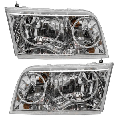 ORACLE Lighting 1998-2011 Ford Crown Victoria Pre-assembled Halo Headlights - Halogen - Chrome Housing by ORACLE Lighting