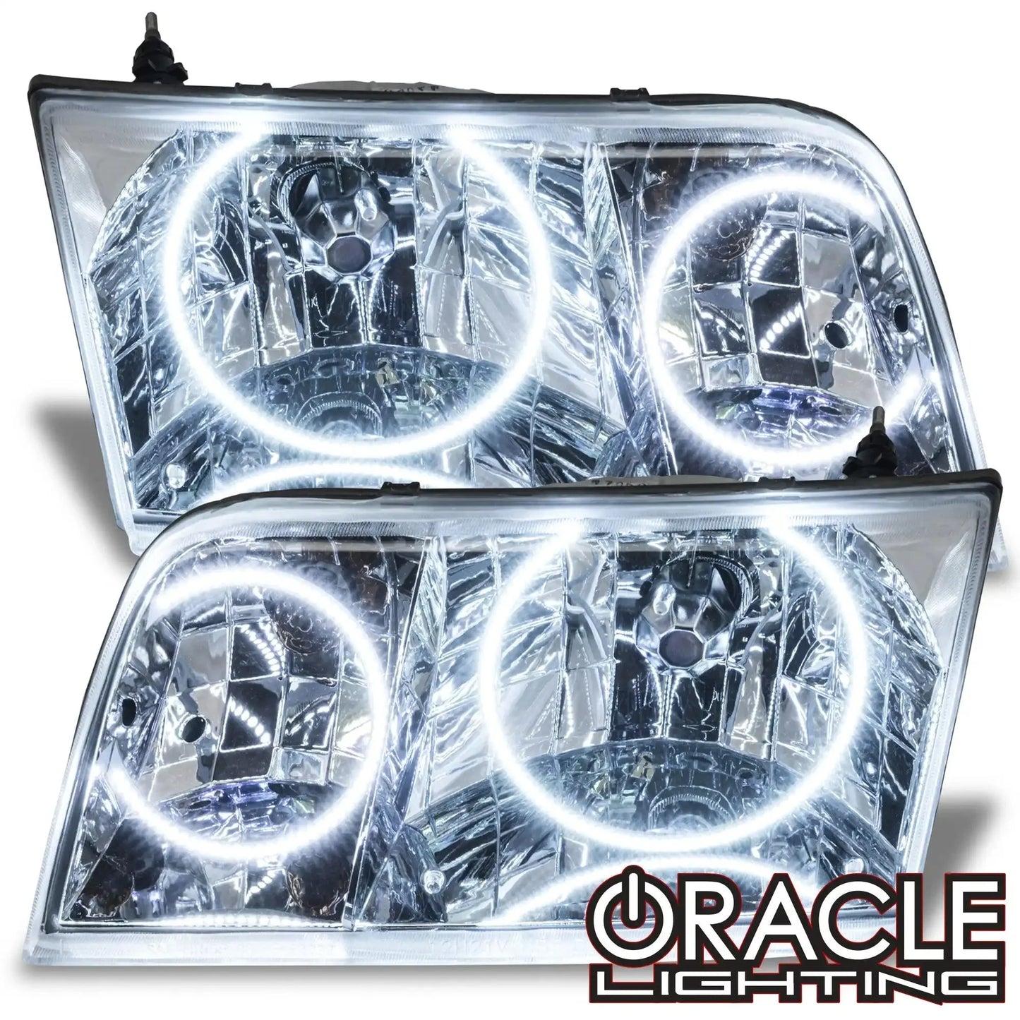 ORACLE Lighting 1998-2011 Ford Crown Victoria Pre-assembled Halo Headlights - Halogen - Chrome Housing by ORACLE Lighting