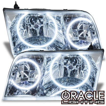 ORACLE Lighting 1998-2011 Ford Crown Victoria Pre-assembled Halo Headlights - Halogen - Chrome Housing by ORACLE Lighting