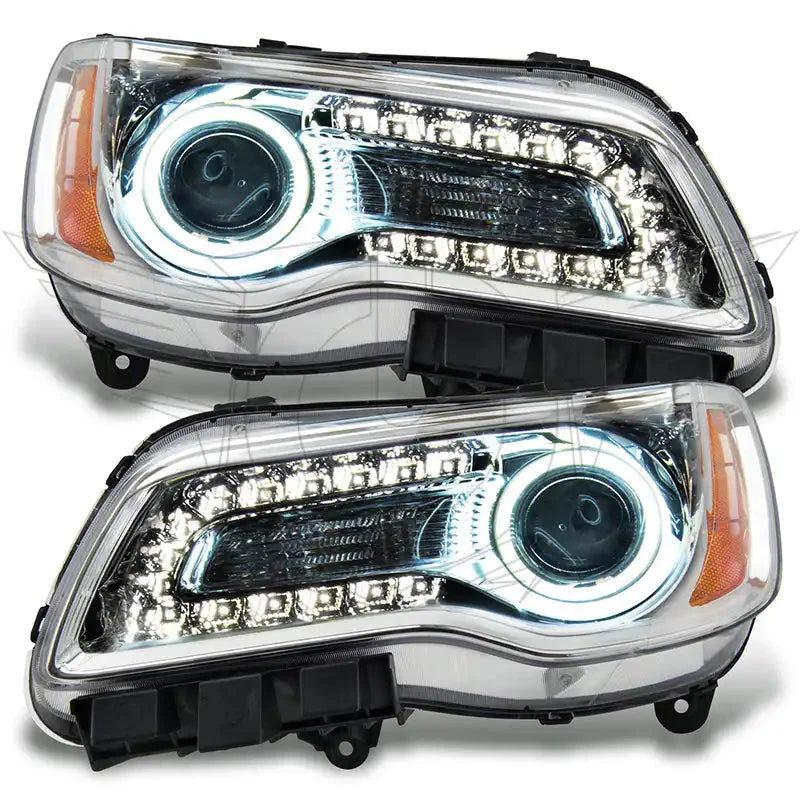 ORACLE Lighting 2011-2014 Chrysler 300C NON HID Pre-Assembled Halo Headlights - Chrome Housing by ORACLE Lighting