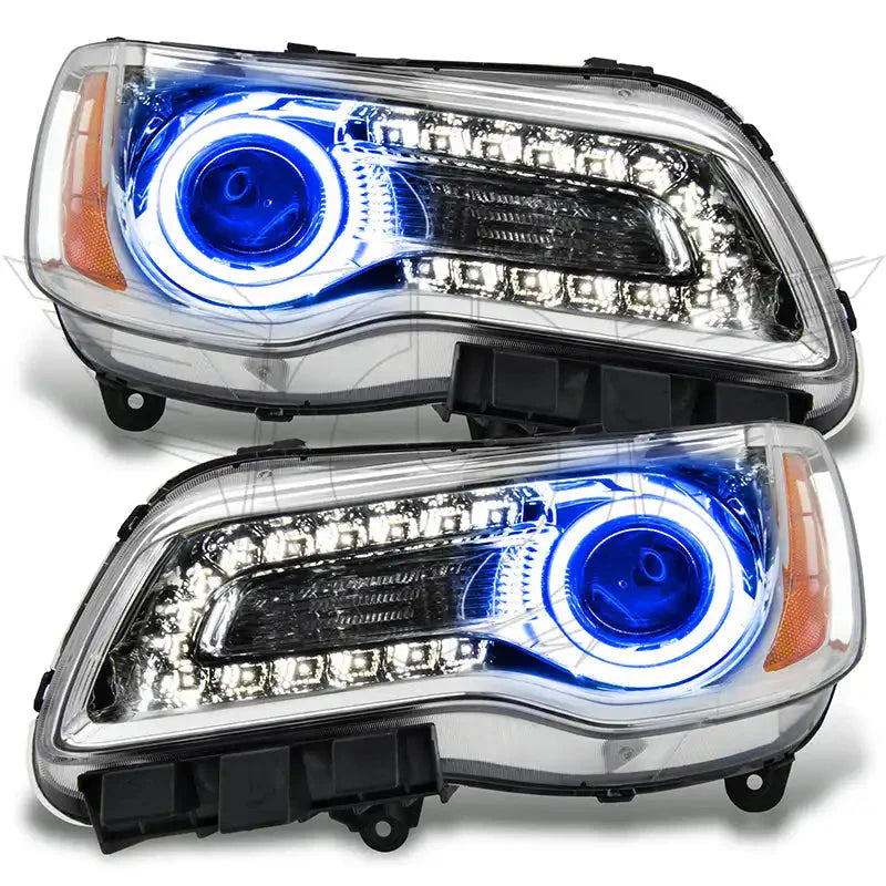 ORACLE Lighting 2011-2014 Chrysler 300C NON HID Pre-Assembled Halo Headlights - Chrome Housing by ORACLE Lighting