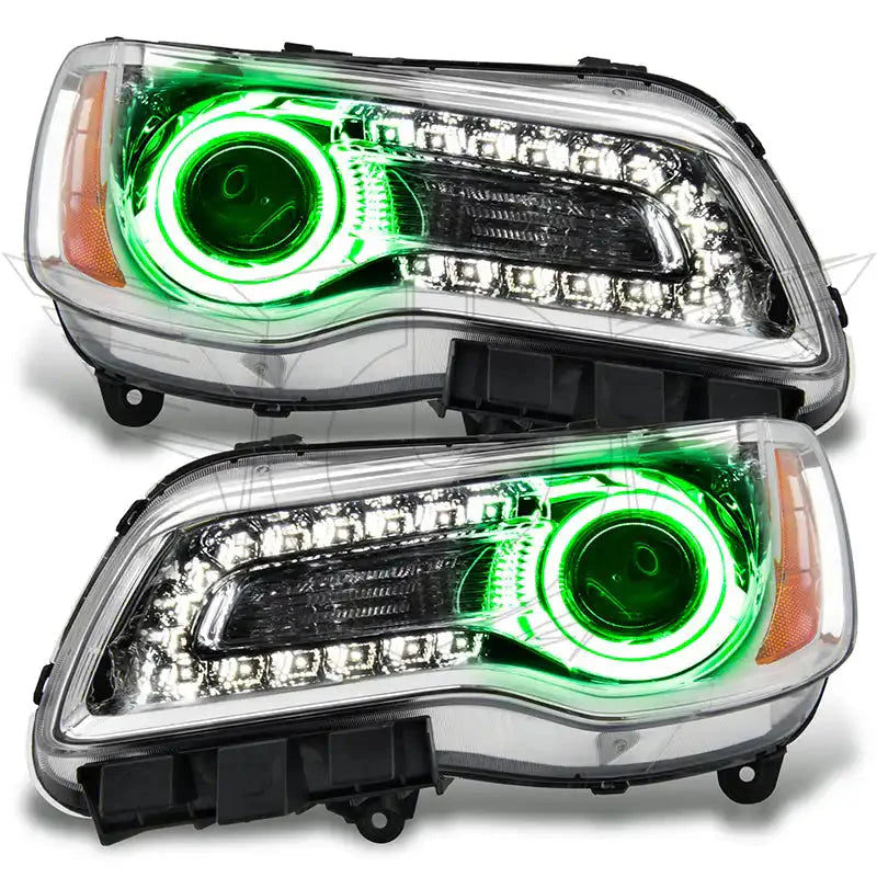 ORACLE Lighting 2011-2014 Chrysler 300C NON HID Pre-Assembled Halo Headlights - Chrome Housing by ORACLE Lighting