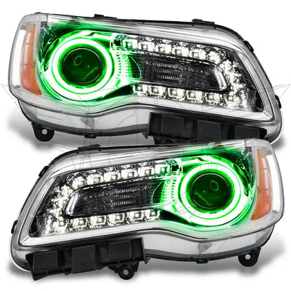 ORACLE Lighting 2011-2014 Chrysler 300C NON HID Pre-Assembled Halo Headlights - Chrome Housing by ORACLE Lighting