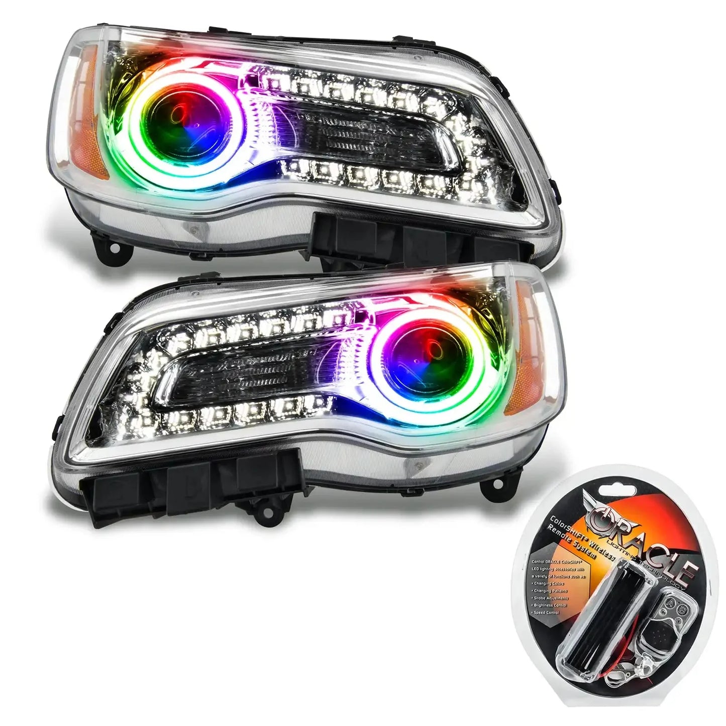 ORACLE Lighting 2011-2014 Chrysler 300C NON HID Pre-Assembled Halo Headlights - Chrome Housing by ORACLE Lighting