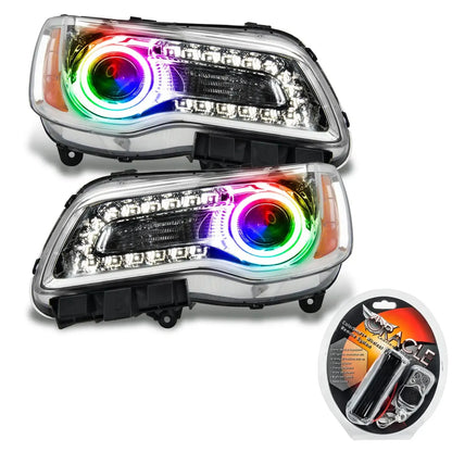 ORACLE Lighting 2011-2014 Chrysler 300C NON HID Pre-Assembled Halo Headlights - Chrome Housing by ORACLE Lighting