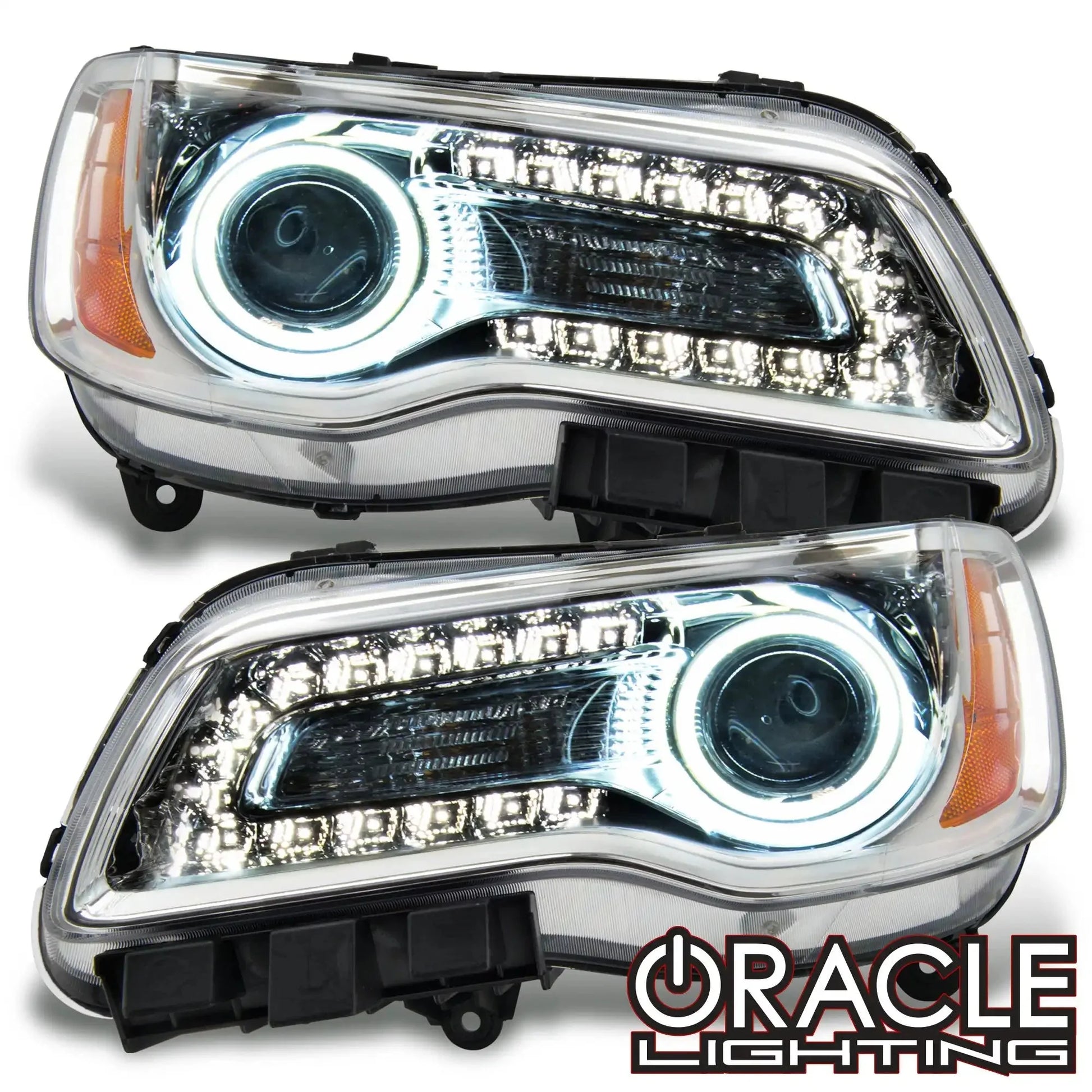 ORACLE Lighting 2011-2014 Chrysler 300C NON HID Pre-Assembled Halo Headlights - Chrome Housing by ORACLE Lighting
