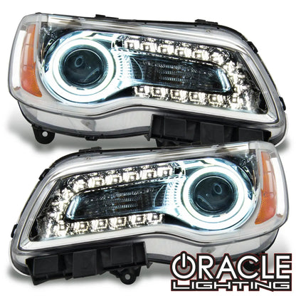 ORACLE Lighting 2011-2014 Chrysler 300C NON HID Pre-Assembled Halo Headlights - Chrome Housing by ORACLE Lighting